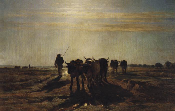 Cattle Going to Work; Impression of Morning, constant troyon